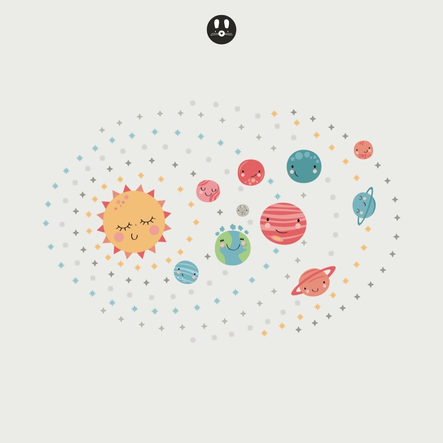 solar system kids wall sticker