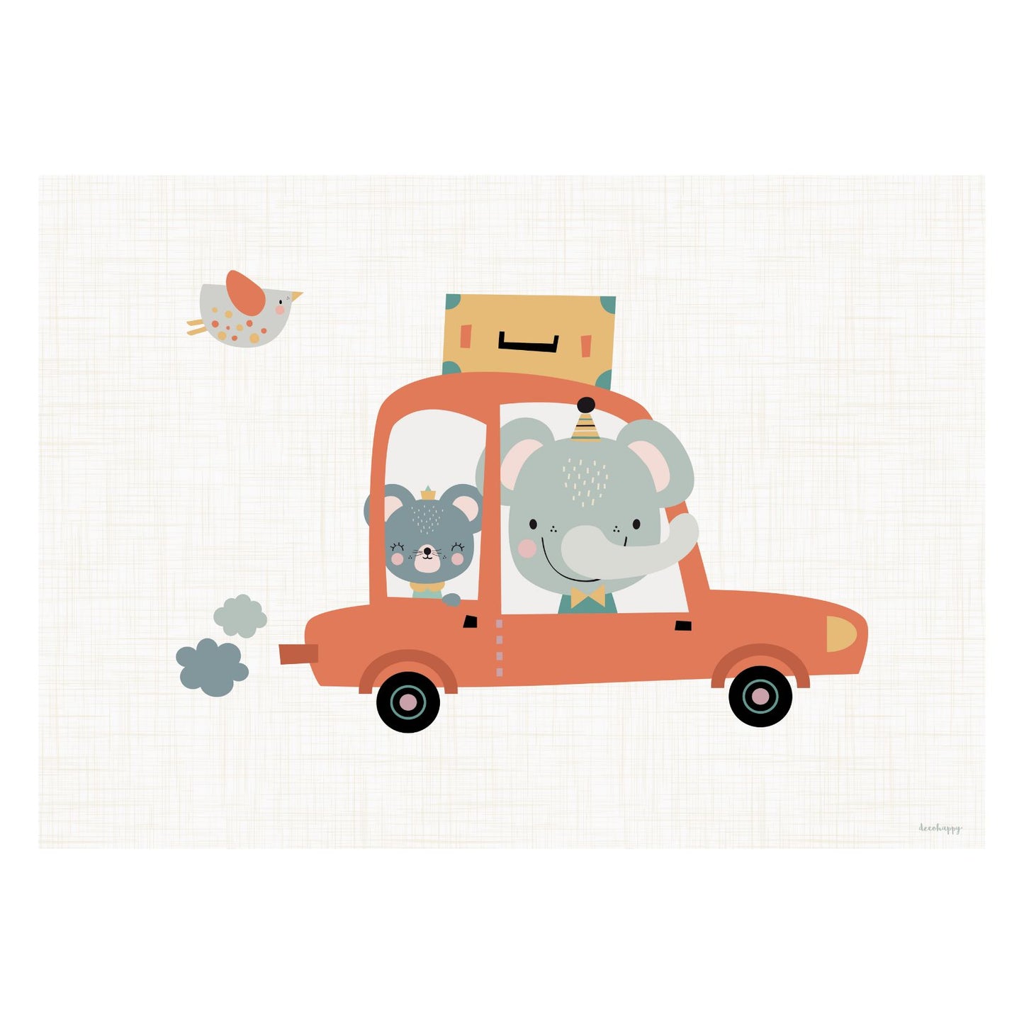 Blue baby train children's prints