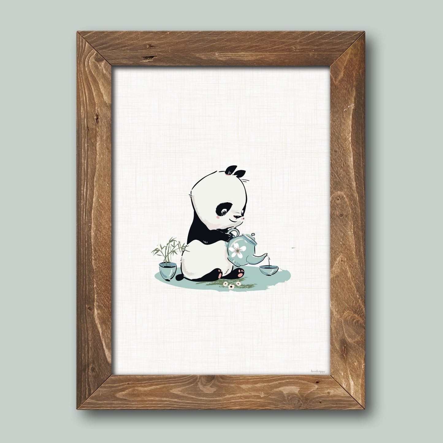 Panda Tea fairy tale children's print