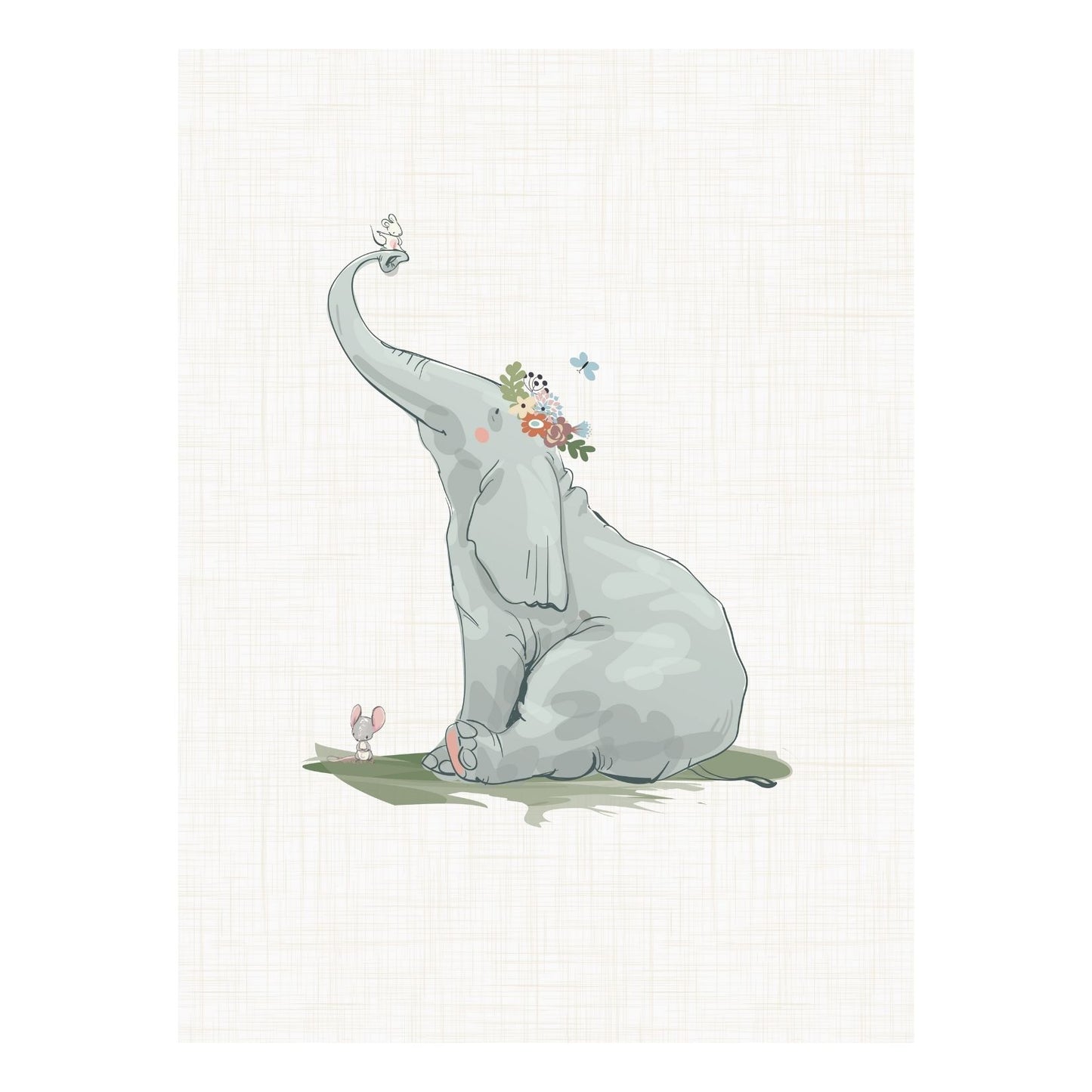 Elephant fairy tale children's print