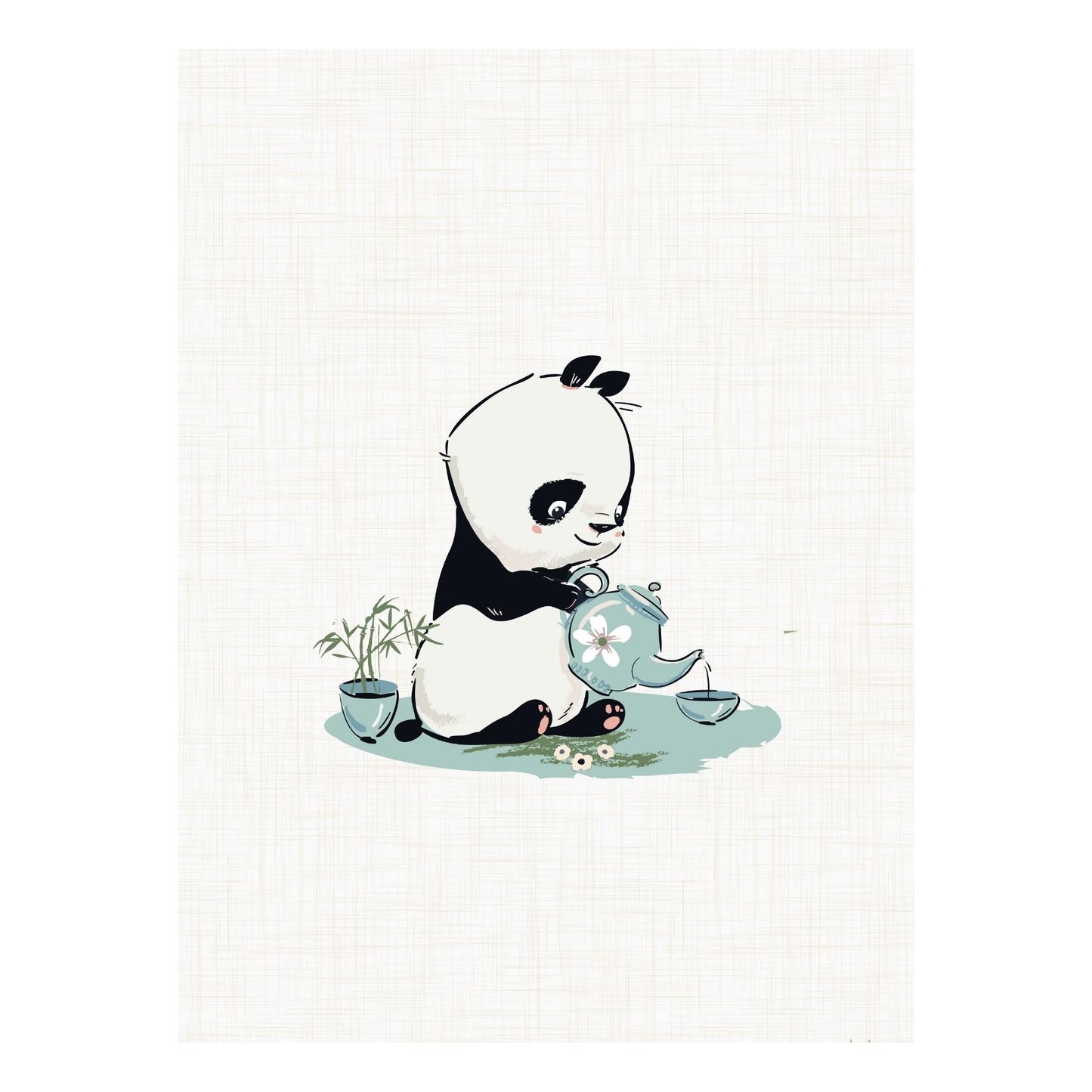 Panda Tea fairy tale children's print