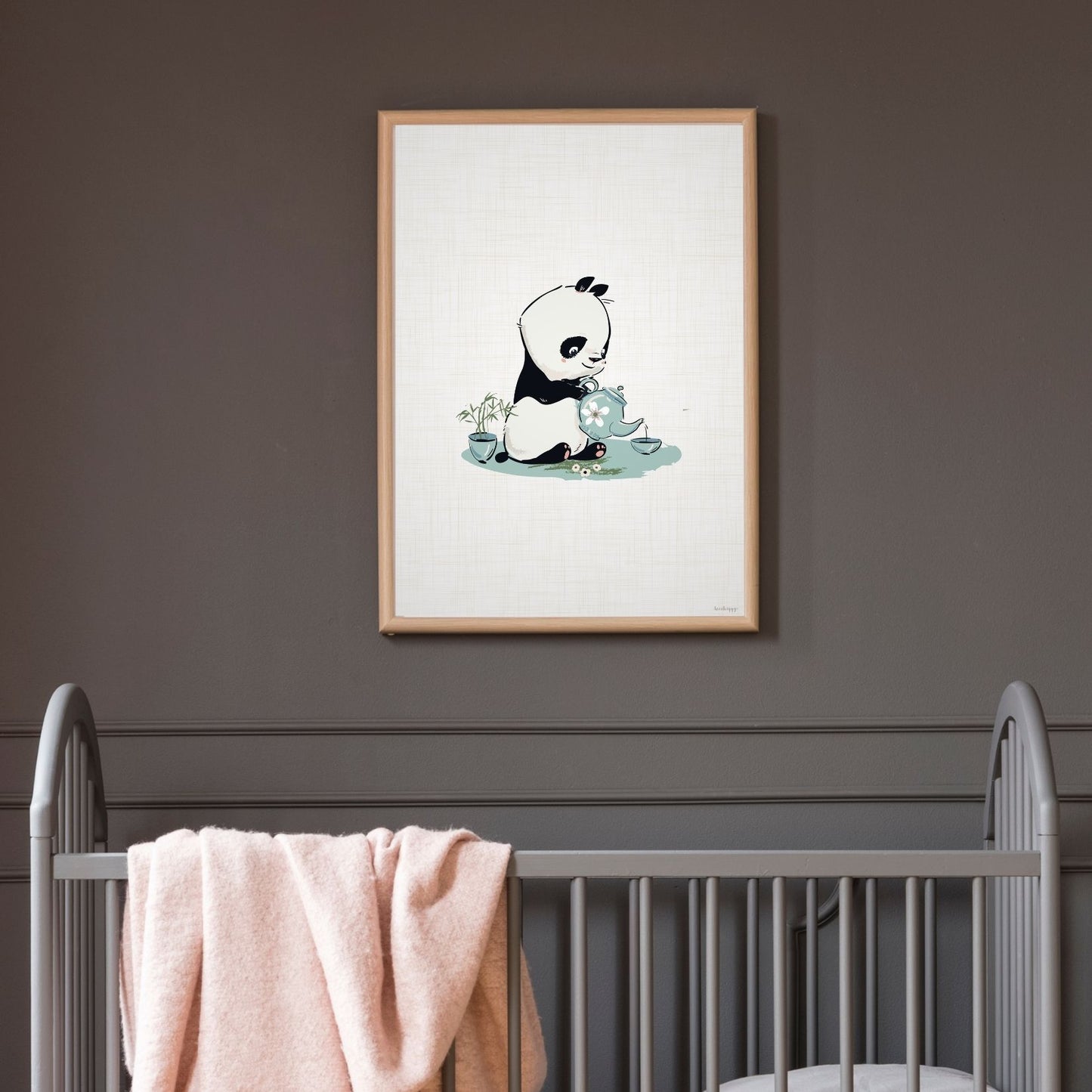 Panda Tea fairy tale children's print