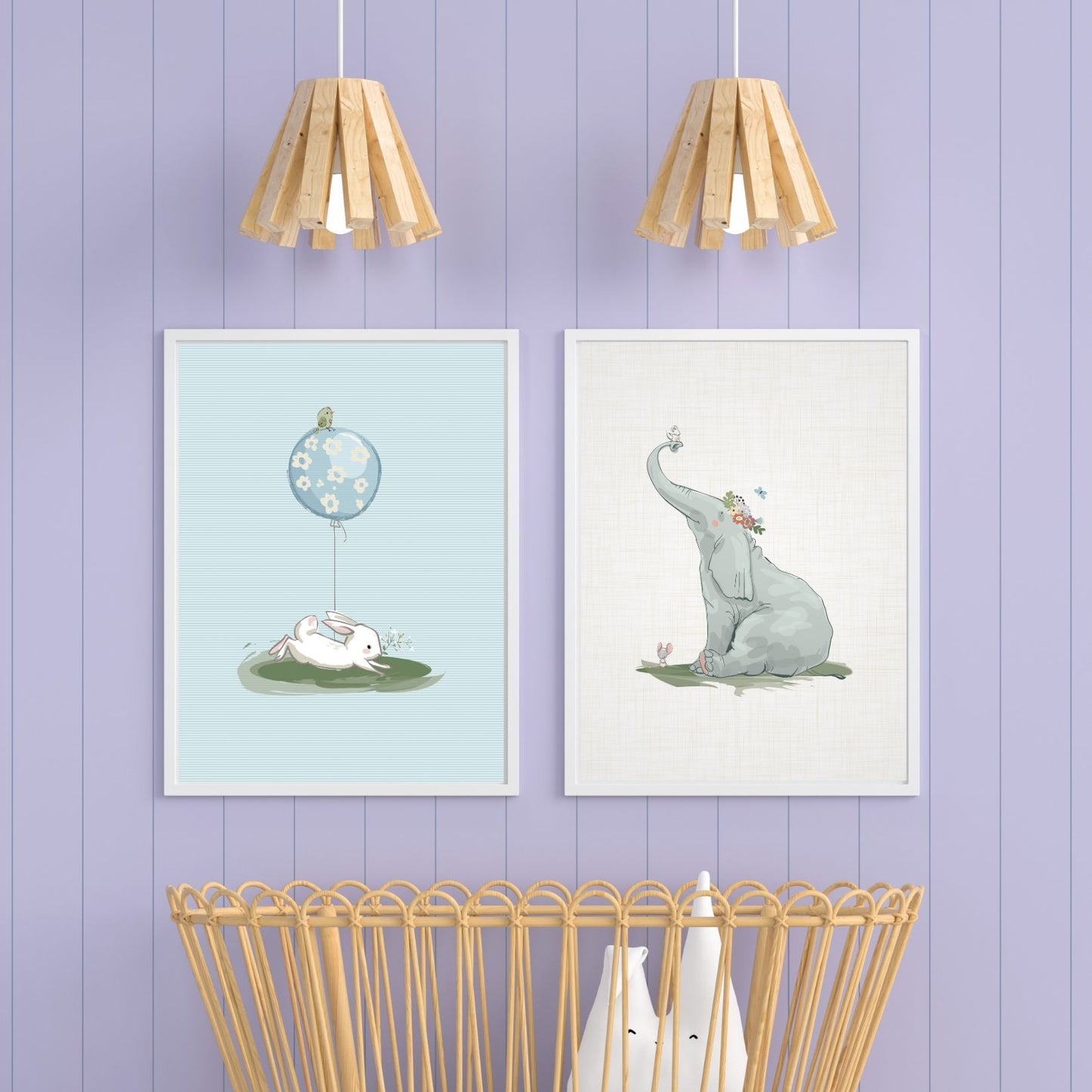 Elephant fairy tale children's print