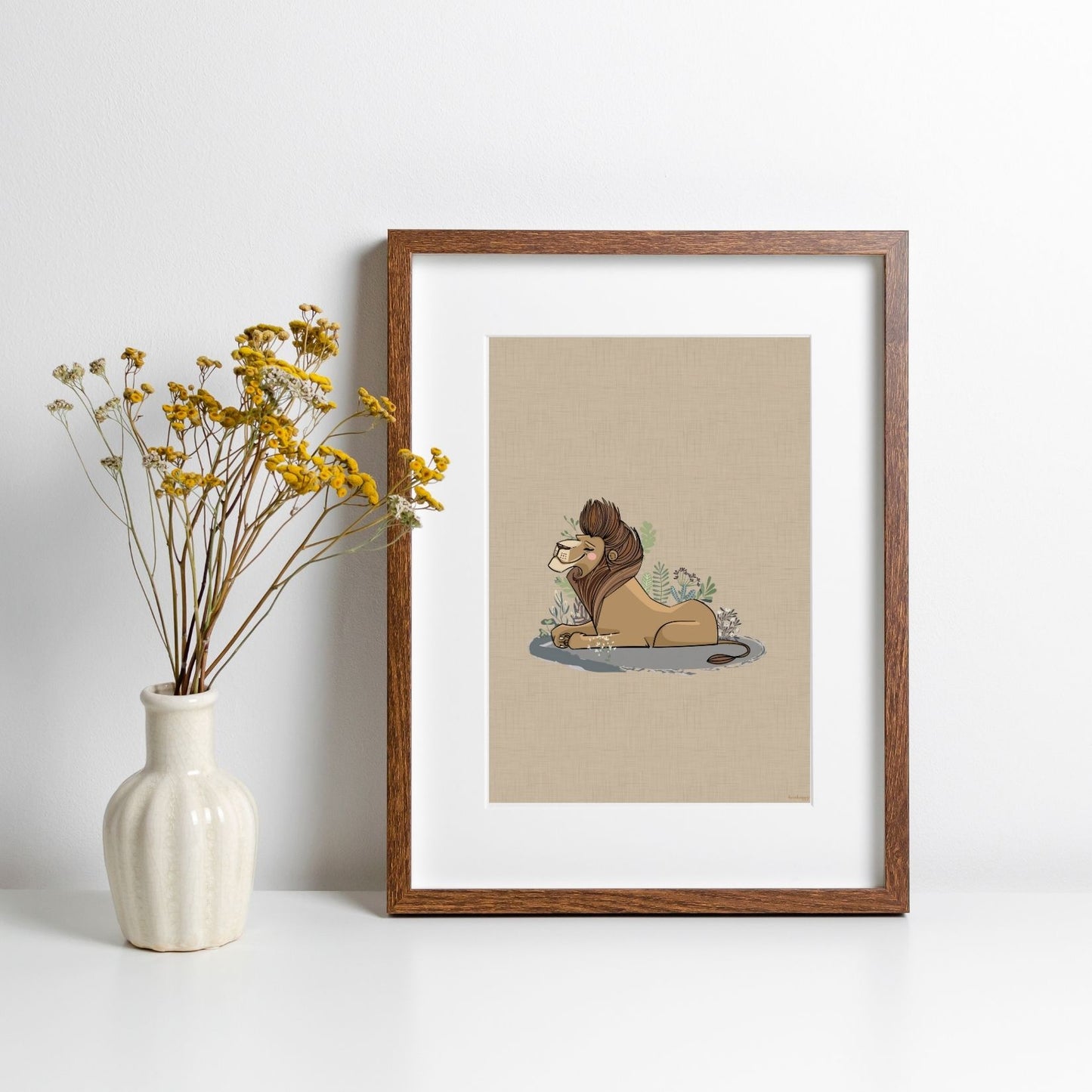 Lion fairy tale children's print