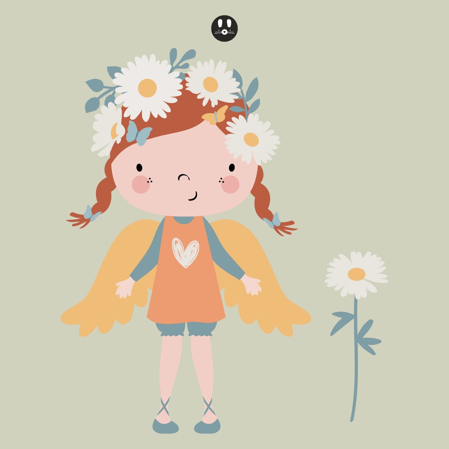 Vinilo infantil hada de las flores