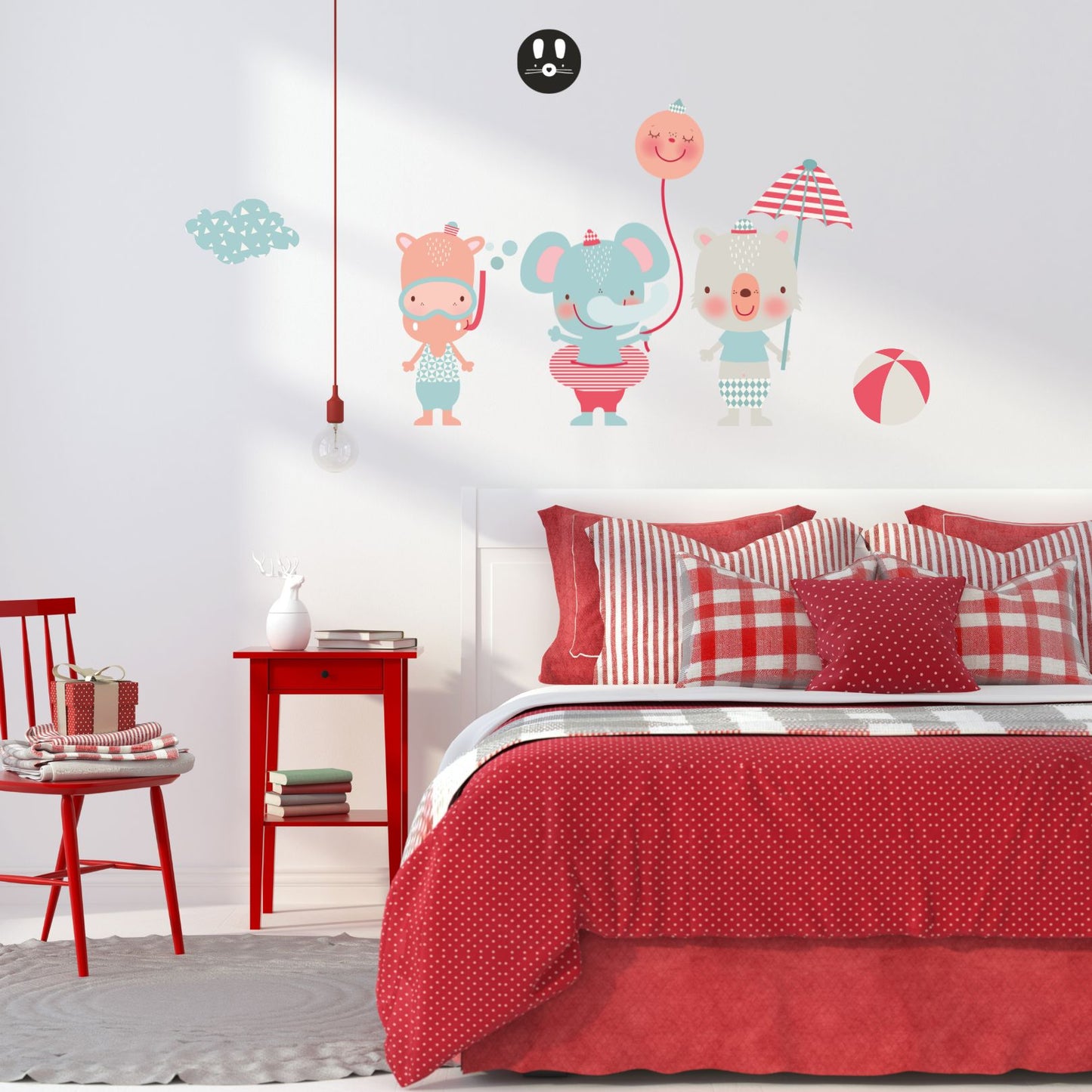 Childrens wall sticker Animals beach