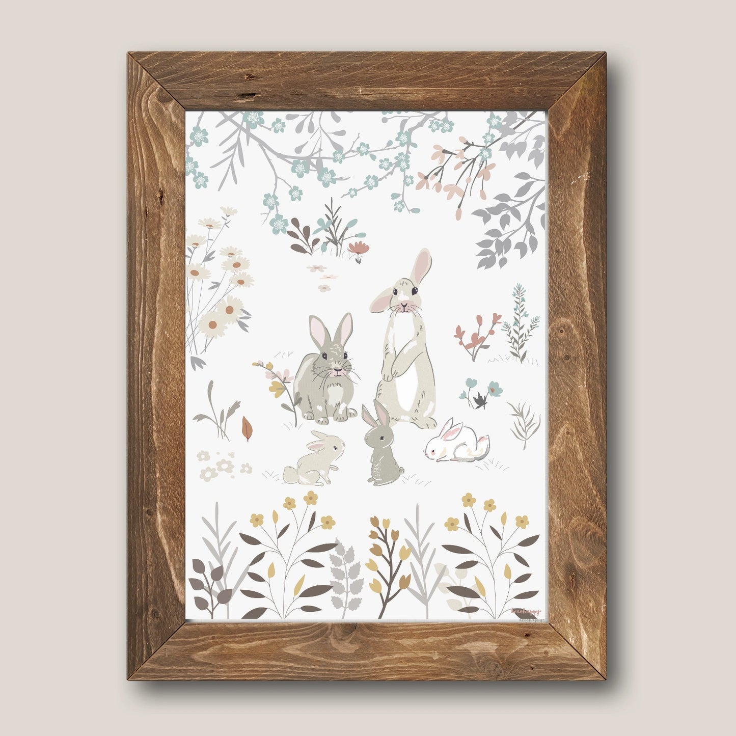 Affiches pour enfants Lapins de la foret