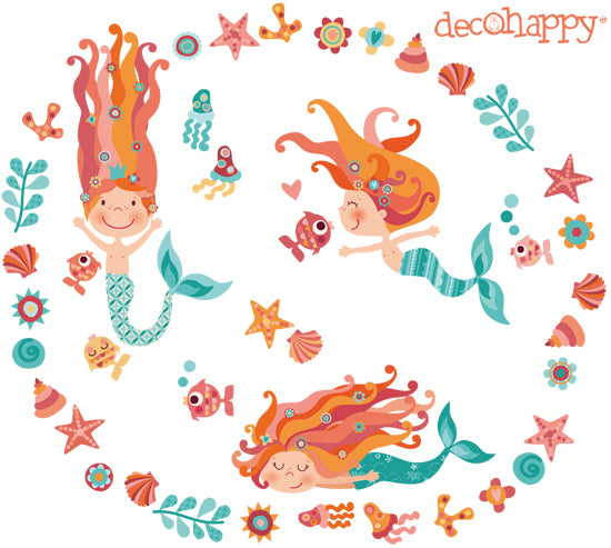 vinilo infantil sirenas felices 2
