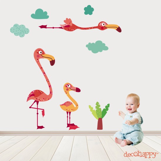 Vinilos infantiles de Flamencos