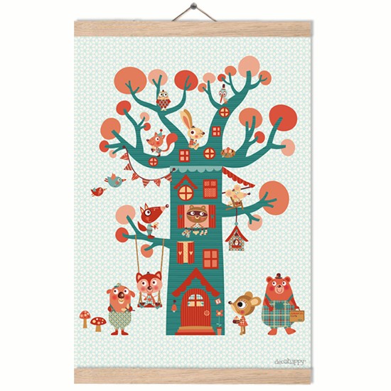 Lámina infantil Arbol de la felicidad