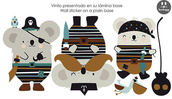 Vinilo koalas piratas tribu