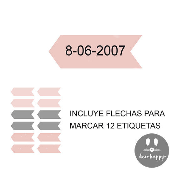 Vinilo infantil medidor luna llena rosa