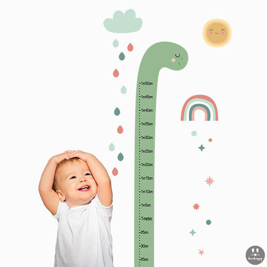 Vinilo medidor infantil - Bebé dinosaurio - Decoración para bebé