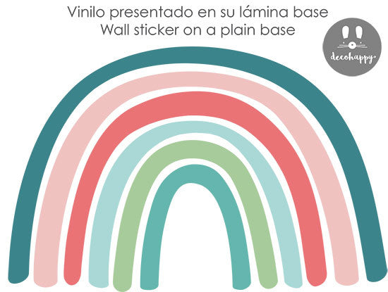 Vinilo infantil Arcoíris colores vivos vintage