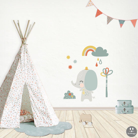 Vinilo bebe wild elephant