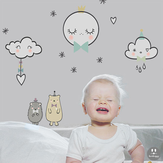 Vinilos bebe luna dormida nordic