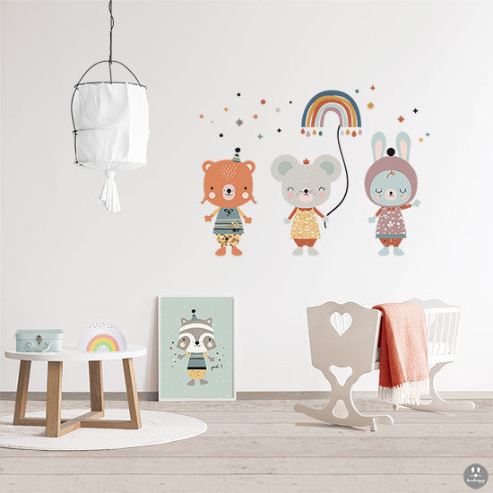 Vinilos bebe chicas happy vintage