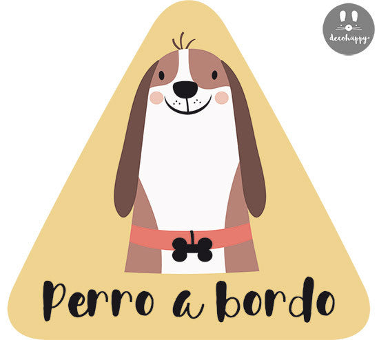 Pegatina coche bebé y perro a bordo