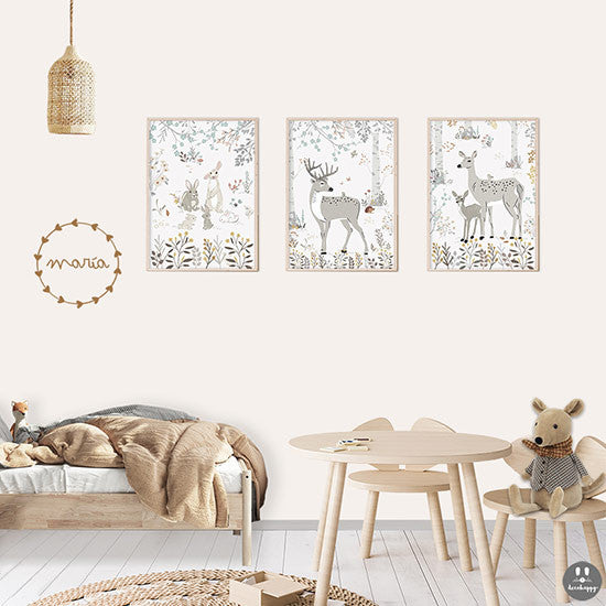 Láminas infantiles cervatillo del bosque