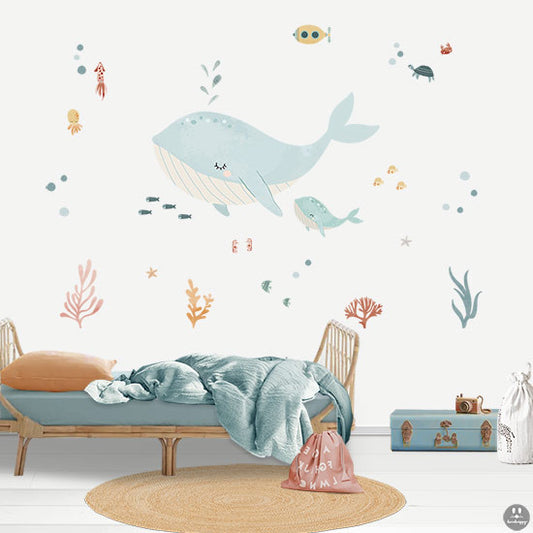 Vinilo infantil extra gigante ballena azul