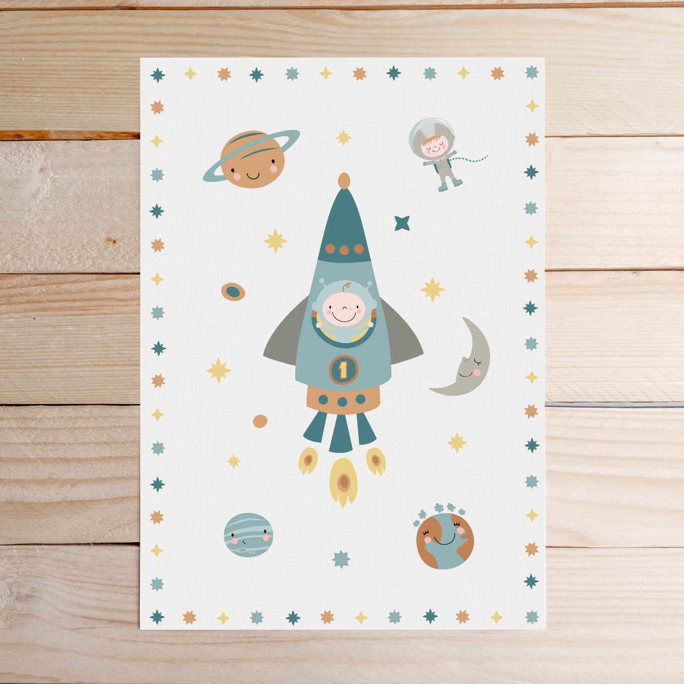 Space Invader Rocet Space Invaders ROCKET children's print – Decohappy