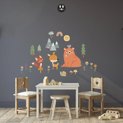 Happy forest bamby bear kids wall sticker