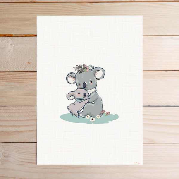 Koala mom fairy tale children's print