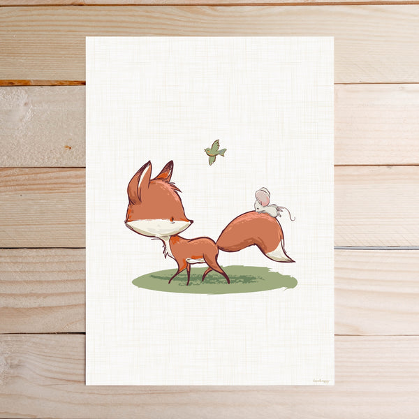Fox fairy tale children's print