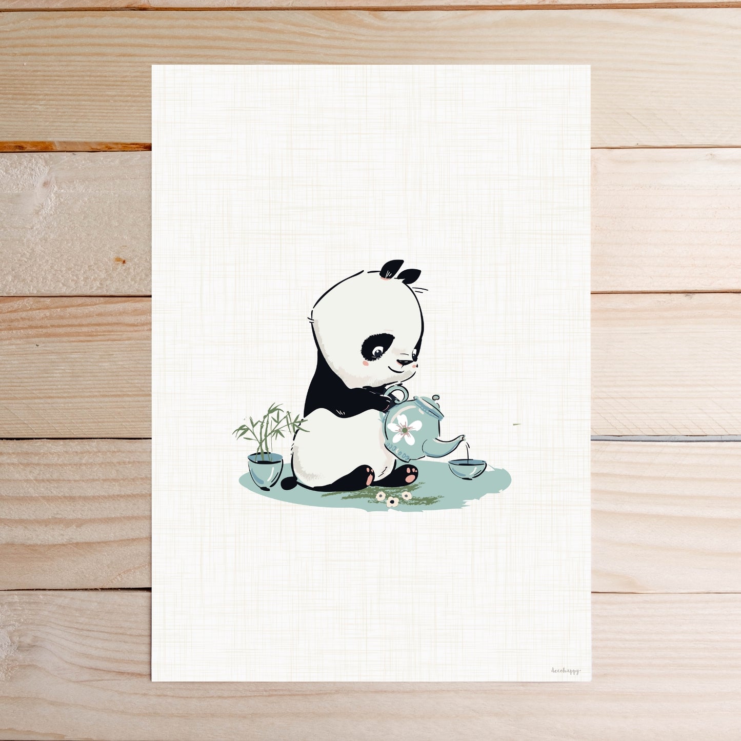 Panda Tea fairy tale children's print