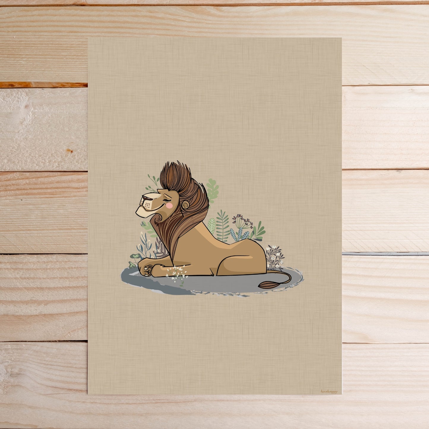 Lion fairy tale children's print