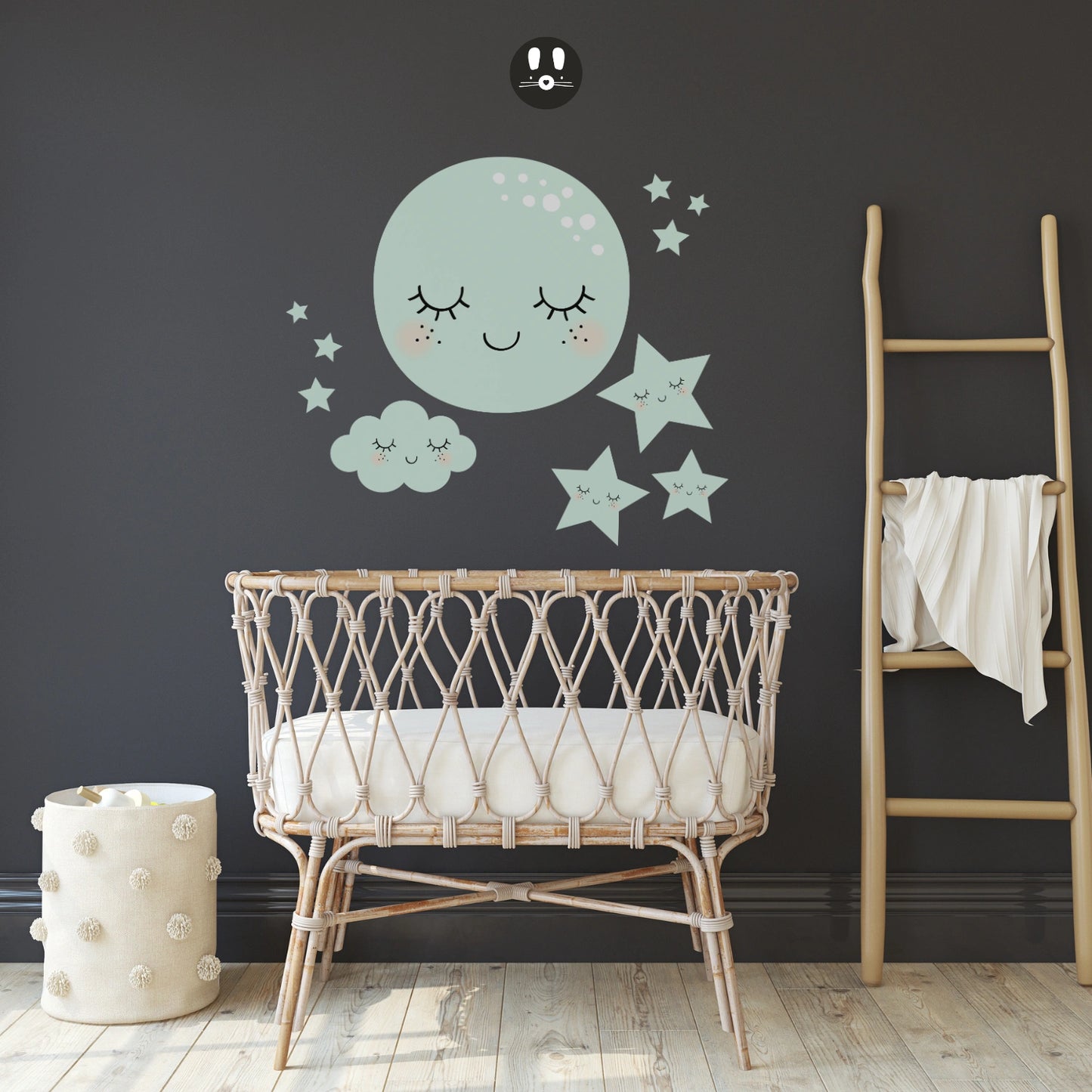 Loving moon wall sticker