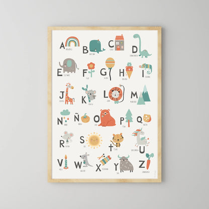 Lámina infantil Abc happy