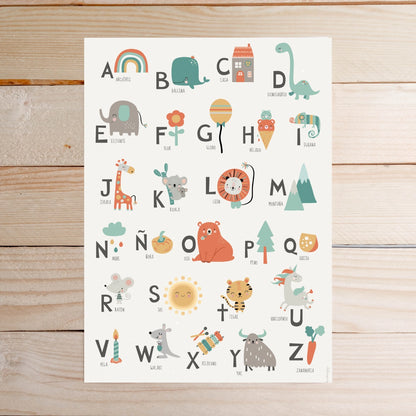 Lámina infantil Abc happy