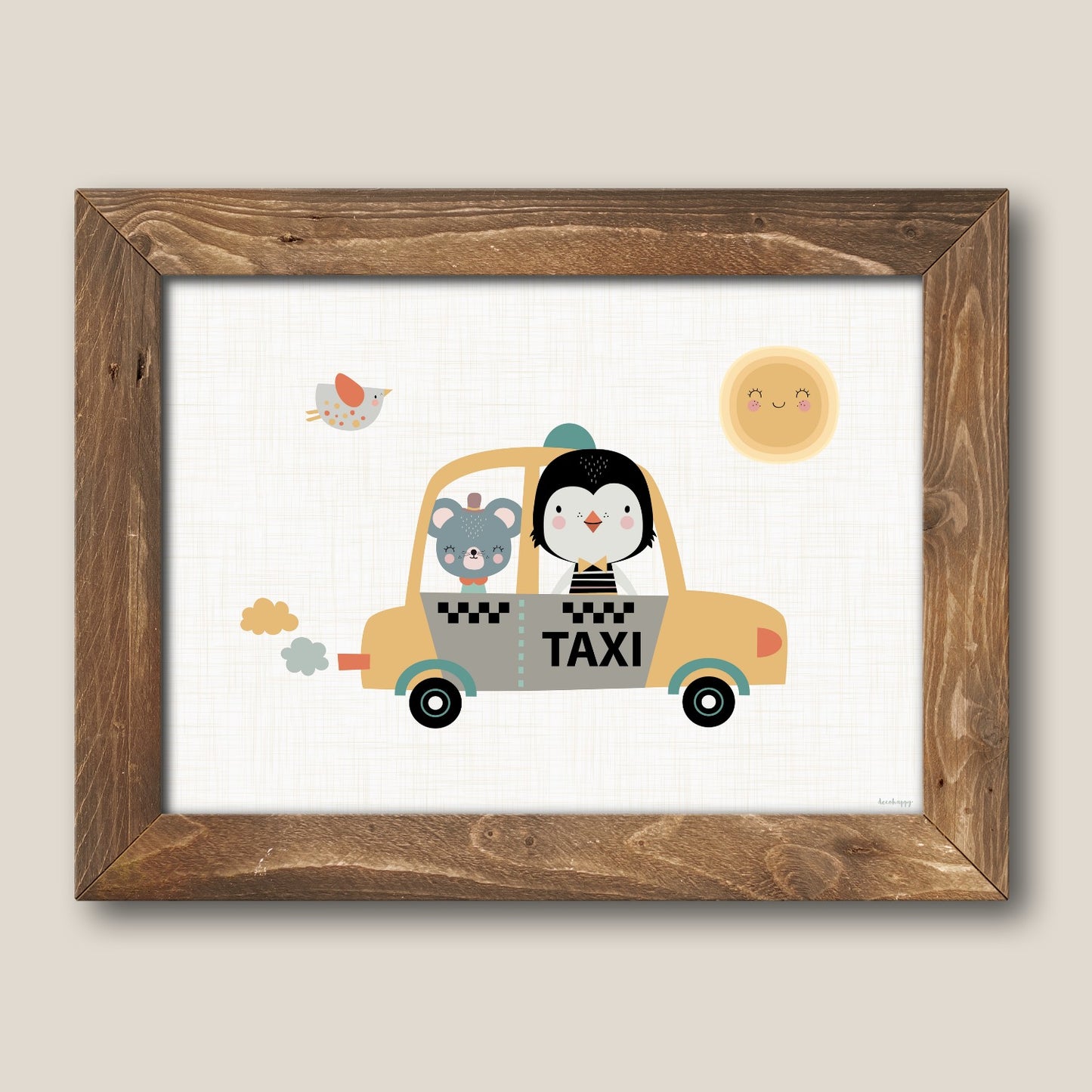 Lámina infantil Servicios Taxi