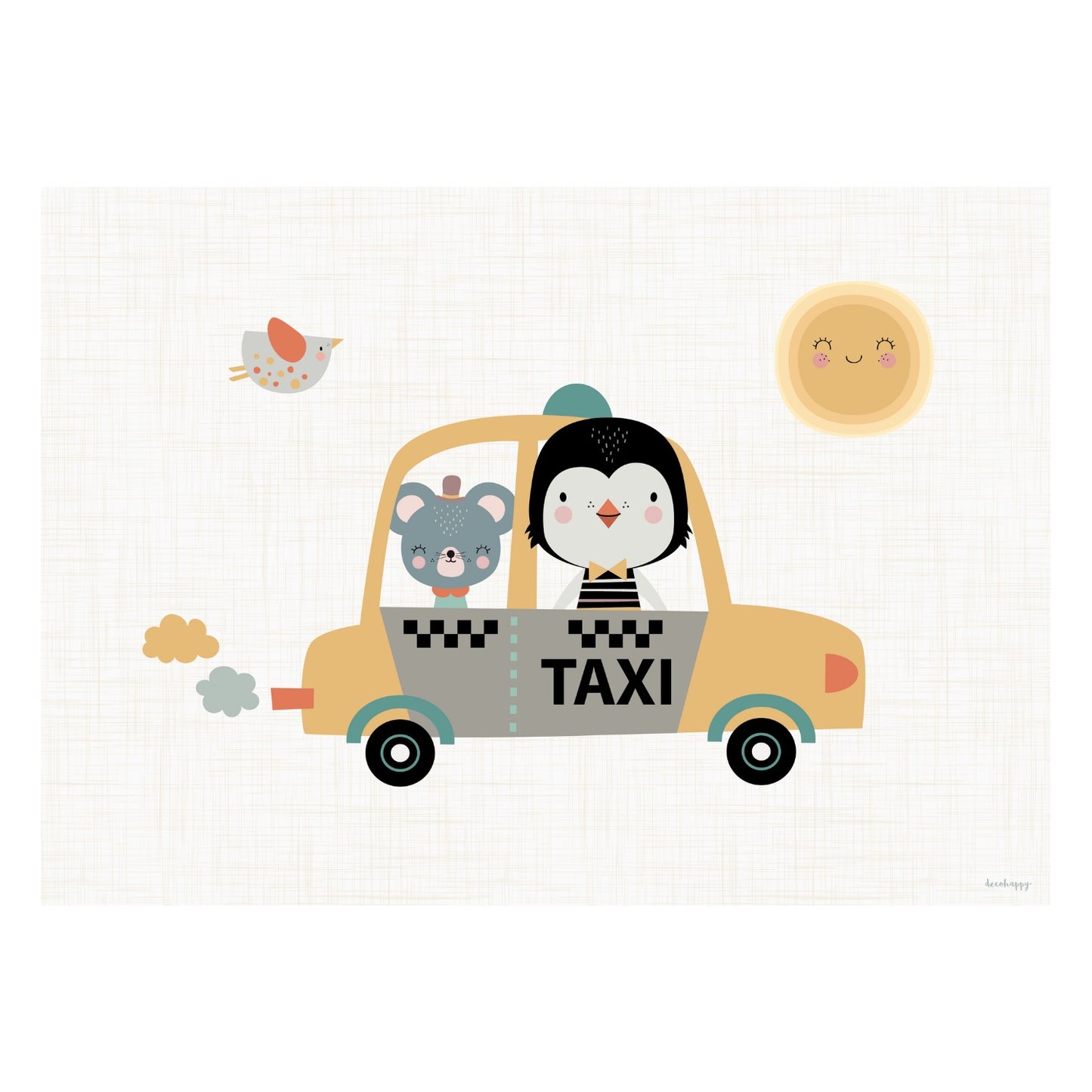 Lámina infantil Servicios Taxi