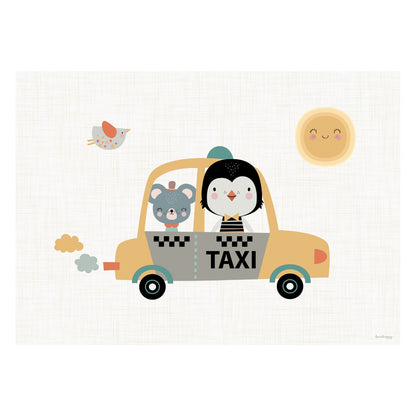 Lámina infantil Servicios Taxi