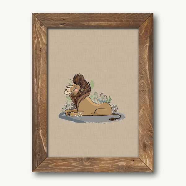Lion fairy tale children's print