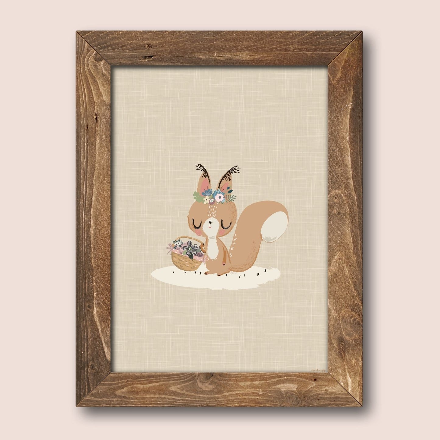 Squirrel fairy tale children's print