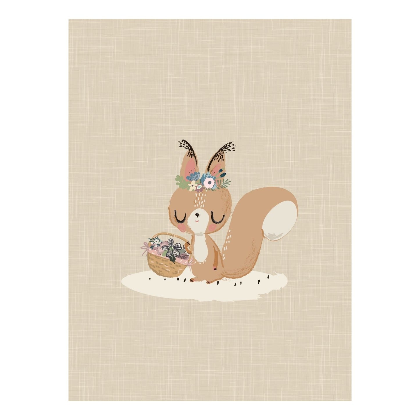 Squirrel fairy tale children's print