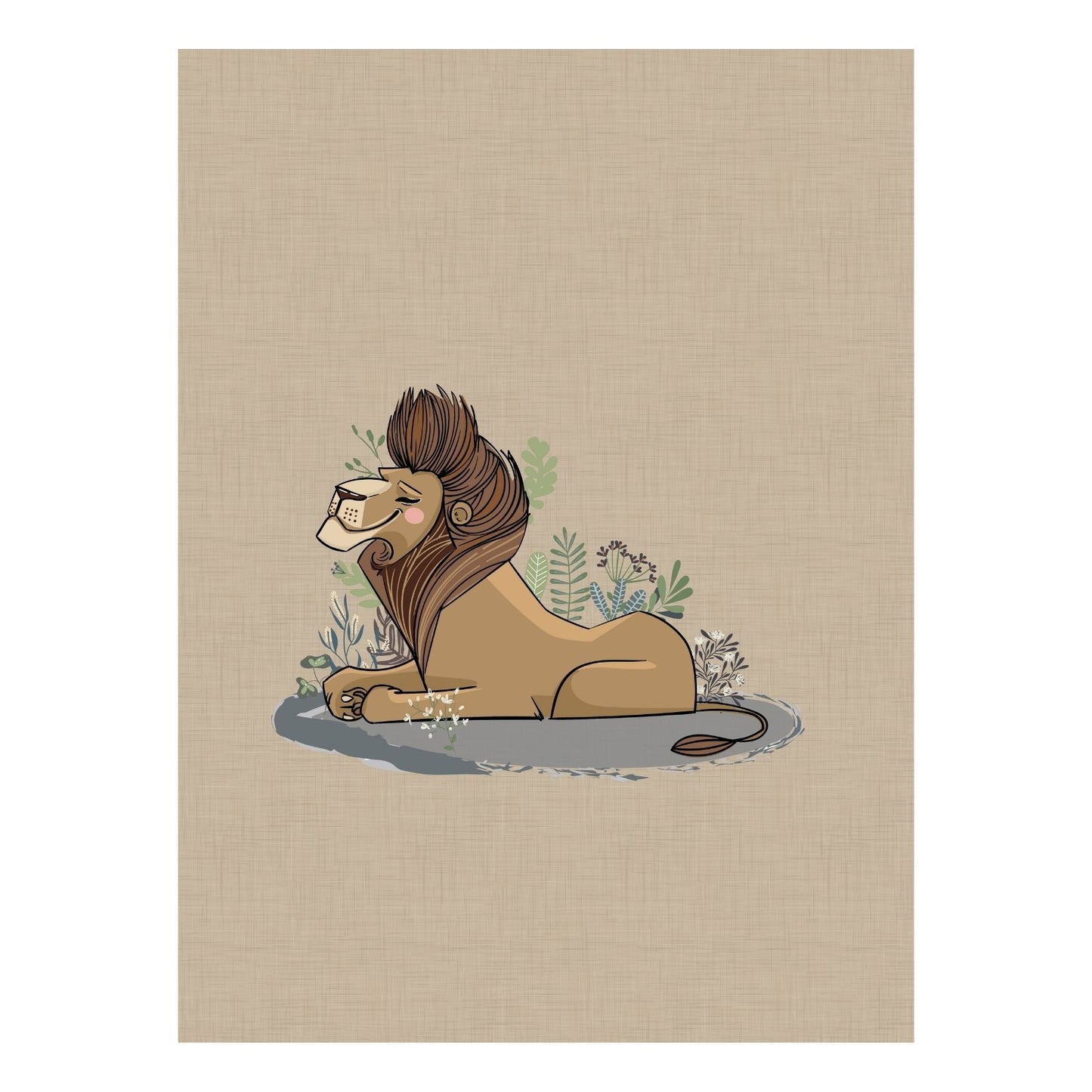 Lámina infantil cuento León