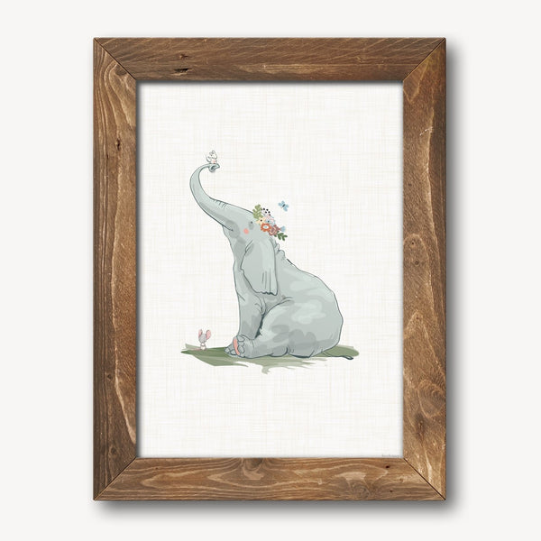 Elephant fairy tale children's print