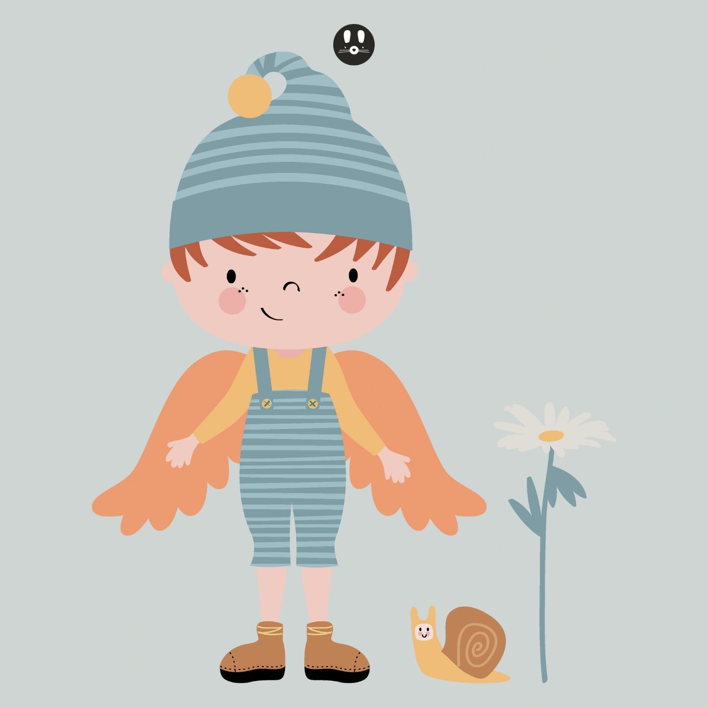 Vinilo infantil duende feliz del bosque