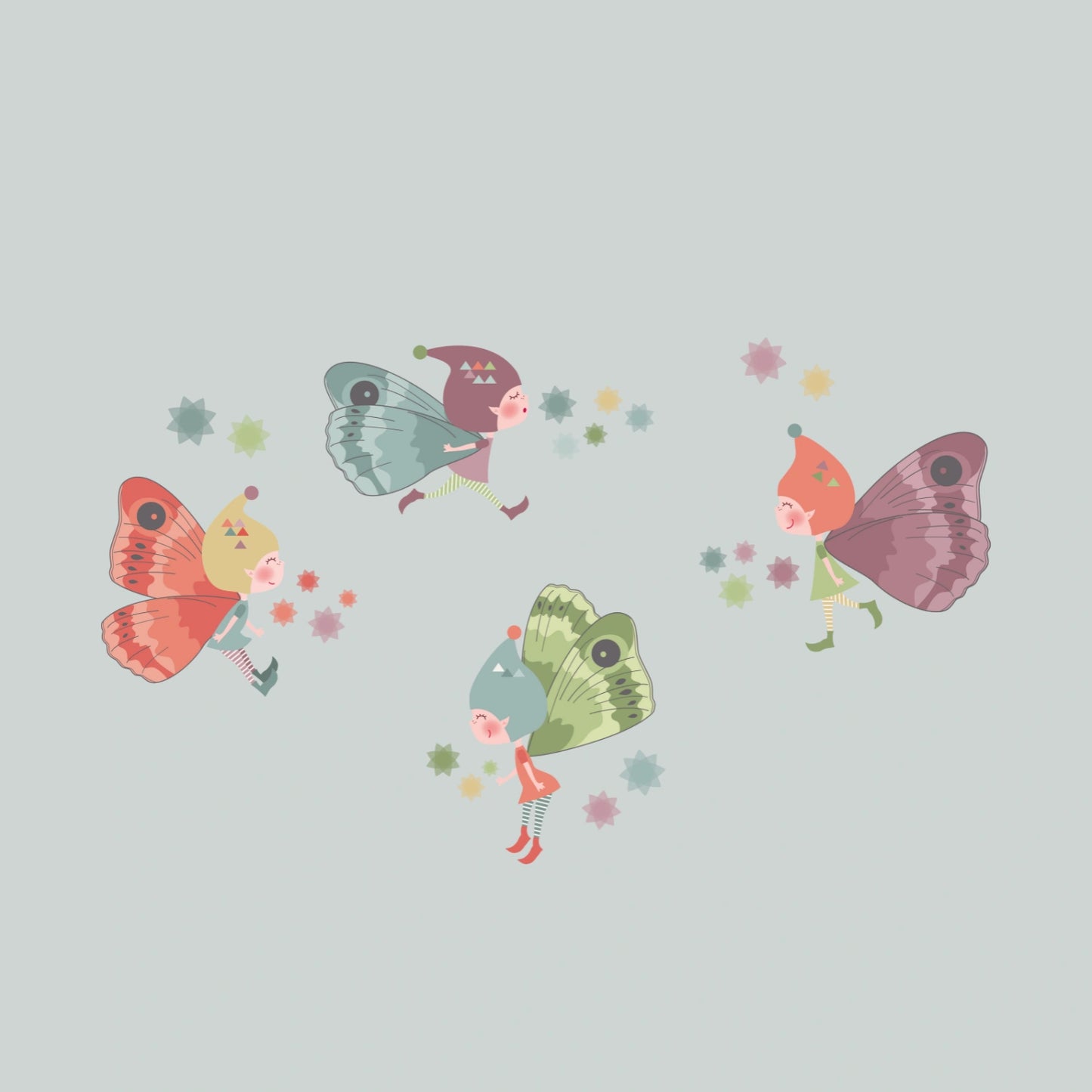 Vinilo infantil duendes del bosque imagine