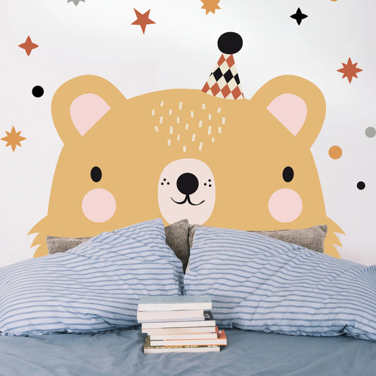 Bear headboard wall sticker