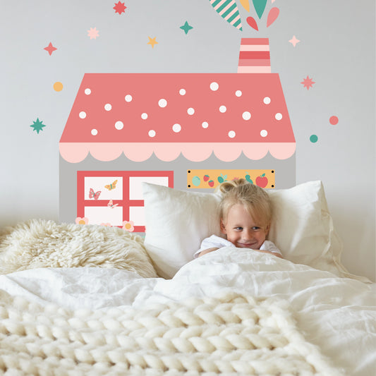 Country house bed headboard wall sticker