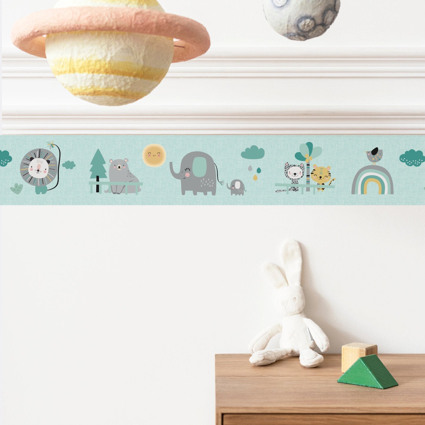 Bordo per bambini nella giungla BLU