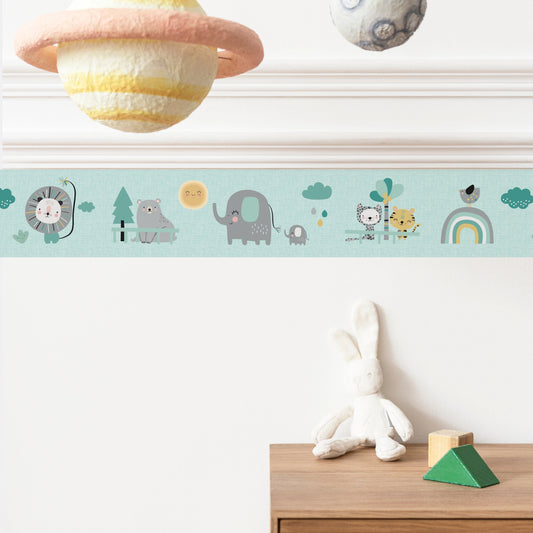 Blue jungle children's border