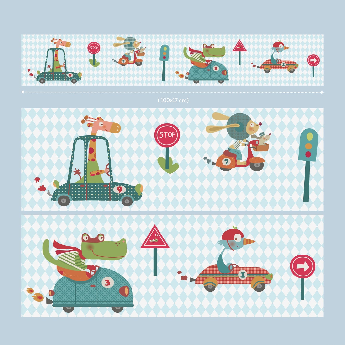 Childrens border Happy cars