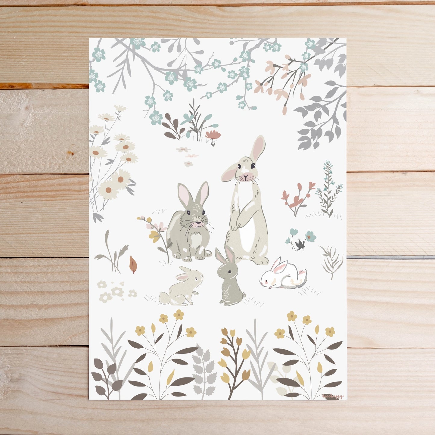 Affiches pour enfants Lapins de la foret