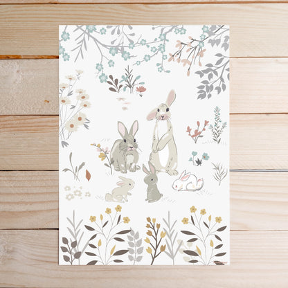 Affiches pour enfants Lapins de la foret